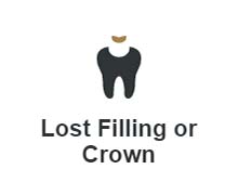 lost filling or crown icon
