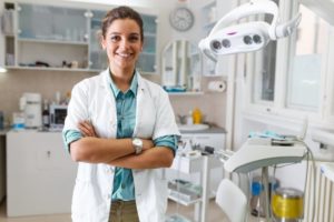 Portrait of a female dentist smiling