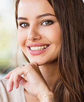 woman smiling after smile makeover